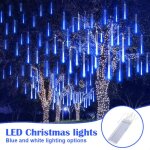Pluie guirlandes lumineuse no�l 8 tubes 30cm eclairage m�t�ore douche lumi�re etanche led pour mariage ...