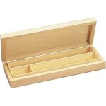 Plumier en bois 3 compartiments 22 x 8 x 3 cm