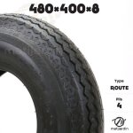 Pneu route. 480 x 400 x 8. 4 plis tubeless
