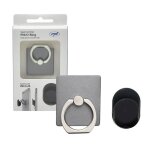 Accessoire pour t�l�phone et tablette - pni - o - ring light noir - support t�l�phone - grip - 360 degr�s ...