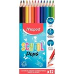 Pochette de 12 crayons de couleurs maped school peps Pochette de 12 crayons de couleurs maped school peps