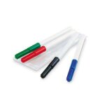 Pochette 4 feutres effa�ables � sec - jeujura - pour tableau blanc - couleurs noir bleu rouge vert