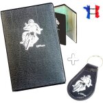 Pochette carte grise + porte cl moto accessoires moto etui protege carte grise et assurance ou permis ...