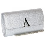 Pochette crmonie - nyls cration - pochette femme argent brillante mariage sac soiree gris jolya - ...