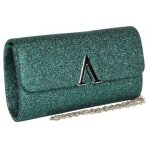 Pochette crmonie - nyls cration - pochette femme verte brillante mariage sac soiree sapin jolya - ...