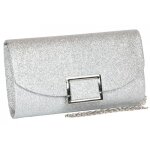 Pochette c�r�monie - nyls cr�ation - grande pochette femme grise argent sac soiree mariage jolya - gris ...