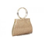 Pochette crmonie - nyls cration - petit sac de soiree dor strass pochette femme mariage gold brydia ...