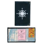 Pochette etui protection porte carte grise - papiers voiture - permis de conduire (boussolle)