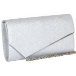 Pochette c�r�monie - nyls cr�ation - pochette femme argent paillettes sac soiree gris mariage charmy ...