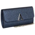 Pochette crmonie - nyls cration - pochette femme bleue brillante mariage sac soiree marine jolya - ...