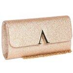 Pochette crmonie - nyls cration - pochette femme doree brillante mariage sac soiree or jolya - jaune ...