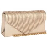 Pochette crmonie - nyls cration - pochette femme dore satin sac soiree champagne mariage charmya ...