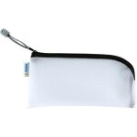 Pochette � fermeture � zip - herma - mesh bags - 230x110mm - noir - souple et transparente