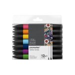 Pochette de feutres promarker 12 + 1 tatouage - winsor et newton