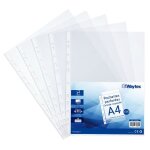 Pochettes perfores - waytex - a4 - transparentes - lisses - 80 microns