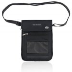 Pochette tour de cou - td® - anti - vol - tissu imperméable - noir - 16x21cm Pochette tour de cou - td® - anti - vol - tissu imperméable - noir - 16x21cm