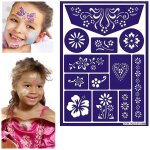 Pochoir de maquillage grimtout - fleurs - marque grim tout - pour enfant - utilisation int�rieur