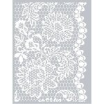 Pochoir p�te polym�re dentelle florale 114 x 153 cm