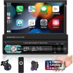 Autoradio 1 din - podofo - cran tactile rglable - bluetooth - carplay - android auto