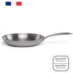 Poêle acier inoxydable 18 / 10 triply brigade 28 cm - livoo - mep159 - tous feux dont induction - made ... Poêle acier inoxydable 18 / 10 triply brigade 28 cm - livoo - mep159 - tous feux dont induction - made ...