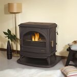 Po�le bois b�ches godin petit carvin - 8kw - noir anthracite