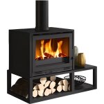 Po�le � bois - godin - tobias - 7 kw - rdt 7653% - b�ches 50 cm