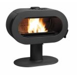 Po�le � bois - invicta - fifty plus pied - 10 kw - en fonte - b�ches 60 cm