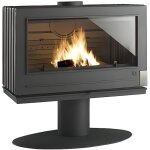 Po�le � bois - invicta - p912744 elton - 12 kw - fonte - anthracite