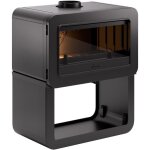 Po�le � bois - invicta wilson sur banc - 8 kw - fonte - b�ches 55 cm