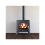 Pole  bois supra vercorse - supra - noir - 9 kw - acier - 70 m2 - 55 cm - dessus - 150 mm