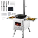 Pole  bois - vevor - 590x790x2620mm86 poucesavec 8 tuyaux de chemine et gantspour la cuisine et le ...