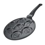 Po�le � cr�pes et galettes - herzberg - hgcp267anl - 26 cm - rev�tement en marbre - 7 motifs animaux