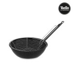 Poêle à friture - vaello - 24 cm - acier laminé - Émail anti - acide - panier inclus Poêle à friture - vaello - 24 cm - acier laminé - Émail anti - acide - panier inclus