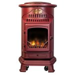 Pole  gaz fonte vritable 3. 4kw rouge chauffage dappoint effet feu provence universal