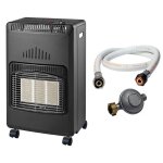 Poele  gaz infrarouge 4200w novakit piezo volume 120 m + tuyau gaz vissable + dtendeur butane