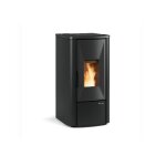 Pole  granuls de bois - nordica - linatopnero - 7 kw - programmable - acier noir