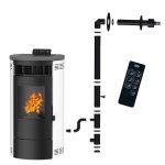 Po�le � granul�s �tanche flavia 95 kw blanc sannover + kit dinstallation complet