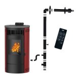 Pole  granuls tanche flavia 95 kw bordeaux sannover + kit dinstallation complet