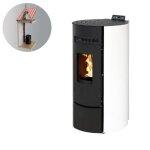 Pack po�le � granules leandro 9 etanche + kit conduit 80 / 125 - blanc