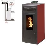 Po�le � granules marina 11 etanche sortie dessus + conduit ventouse - bordeaux