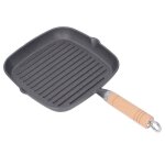 Po�le � griller - sonew - grande capacit� - antiadh�sive - fonte - 23x21 cm