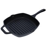 Pole  griller en fonte naturelle induction 25x25cm pour le feu barbecue four victoria 38571 noir 38571 ...