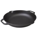 Po�le � paella en fonte naturelle induction 33cm pour le feu barbecue four victoria 37574 noir