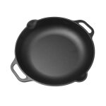 Po�le � paella en fonte �maill�e induction 33cm convient pour le feu barbecue victoria 31947 noir