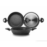 Po�le profonde - ibili - honda - 32 cm - antiadh�sif style pierre - induction compatible