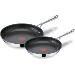 Po�les - tefal - jamie oliver cooks direct - 24 / 28 cm - acier inoxydable - antiadh�sif renforc�
