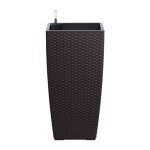 Poetic - bac pot de fleur casa mesh carr� haut 3058 moka - l 299 x l 299 x h 574 cm 12l - avec r�serve ...