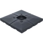 Pieds de parasol - outsunny - lot de 4 dalles lestage d�port� � remplir eau sable - pe - 51x51x12cm - ...