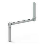 Poignée de manivelle blanche profil noir - diamètre 12 mm - volet roulant à manivelle Poignée de manivelle blanche profil noir - diamètre 12 mm - volet roulant à manivelle
