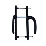 Poign�e de porte fen�tre - sr - noir - aluminium - saillie r�duite - 7 mm